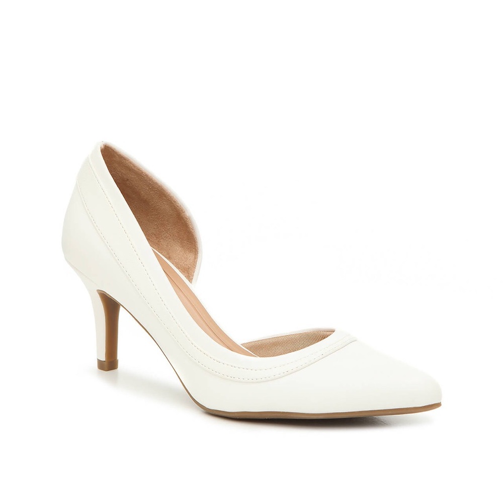 ABELLA WOMEN SATINE PUMP WHITE